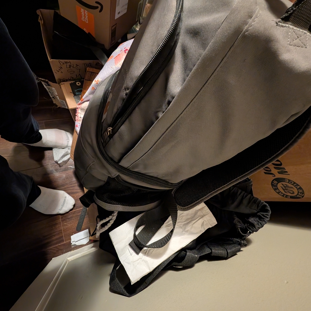 Gray Canvas Backpack - Picture 2 of 5